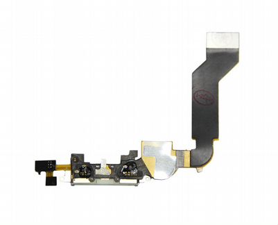 Шлейф с разъемом зу и микрофоном iPhone 4S белый