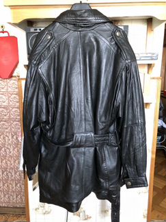 Новая Кожаная куртка - плащ пальто из Америки XL р