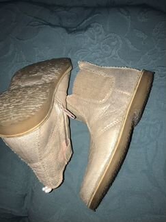 Золотые полусапожки кожа 31