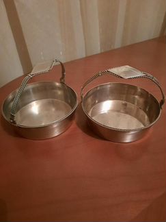 Старая советская посуда из мельхиора и хрусталя