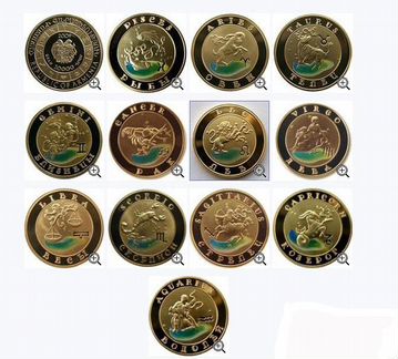 Золотая монета Знаки Зодиака Армения 10000 драмм