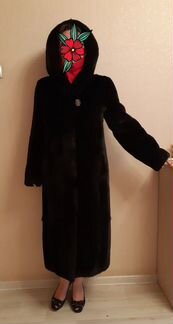 Шуба норковая с капюшоном BlackNafa номерная