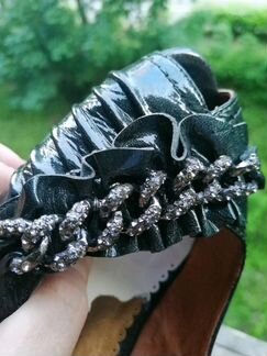 Босоножки туфли лаковые. Натуральная кожа. 39