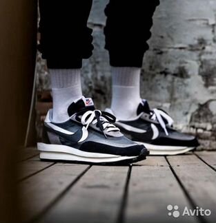 Кроссовки Nike LD Waffle Sacai Black Nylon (41-45)