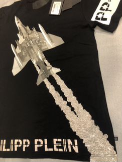 Футболка Philipp Plein оригинал самолёт стразы