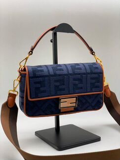 Новая женская сумка на плечо Fendi синяя