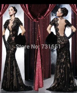 Платье вечернее в пол кружево бисер