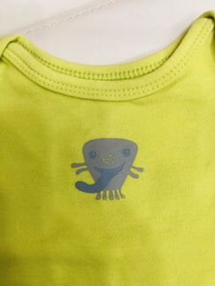 Боди с длинным рукавом салатового цвета