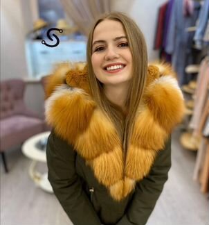 Парка с натуральным мехом