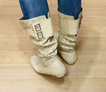 Сапоги бежевые Giada Gabrielli 40 р-р