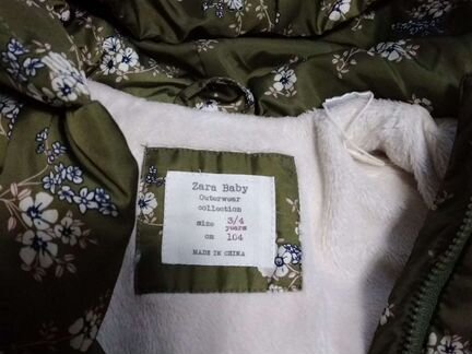 Куртка на девочку фирмаZara baby