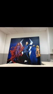 Панно. Медуза и чёрный гром. Огромное безрамочно