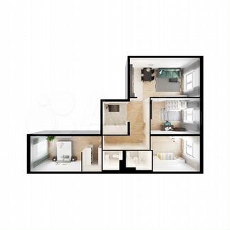 3-к квартира, 92.4 м², 3/14 эт.