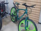 Зеленый на литье велосипед объявление продам