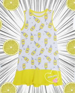 Платье трикотажное колорблок лимонад kawaii