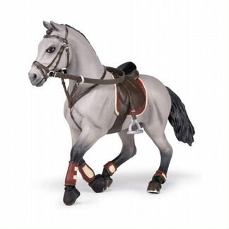 Фигурка Papo Соревновательная лошадь с наездницей (51563)