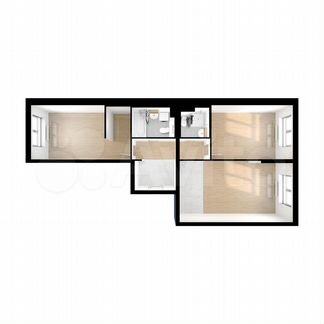 2-к квартира, 70 м², 2/24 эт.