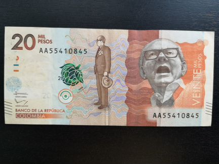 20 песо Колумбия
