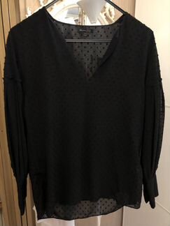 Блуза с объёмными рукавами Massimo Dutti