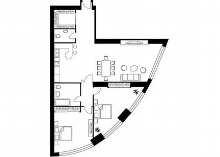 2-к квартира, 128.4 м², 41/56 эт.
