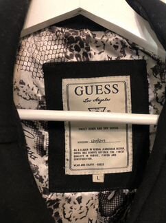 Пальто черное теплое guess оригинал