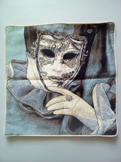 Наволочка Венеция маска 32х32см. новая