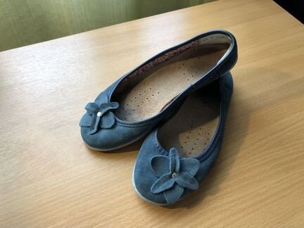 Замшевые балетки 35 р-ра 