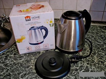 Новый металлический электро чайник Home Element