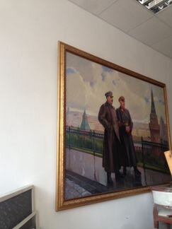 Картина Сталин и Ворошилов в Кремле (репродукция)