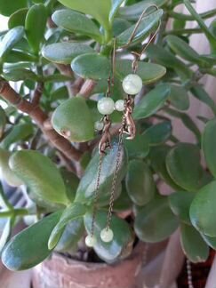 Серьги нефрит