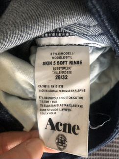 Acne джинсы s/xs 26 размер
