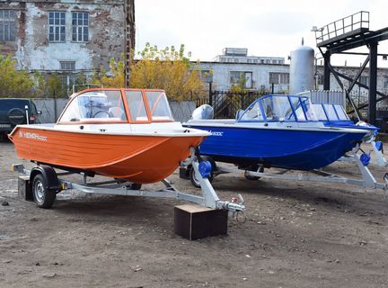 Моторная лодка алюминиевая Неман 450 DC New
