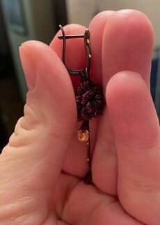 Серьги и кольцо розы. Серебро с покрытием