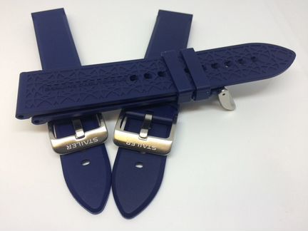 Ремешок натуральный Синий каучук Stailer 3 видов