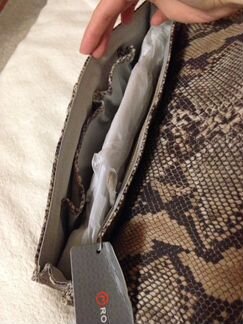 Сумка клатч шикарная новая кожаная питон