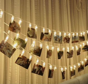 Гирлянда прищепки с фотографиями