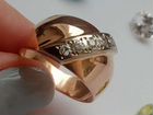 Золотое кольцо с бриллиантами 583пр