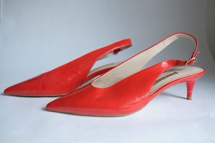 Красные туфли Zara (кожа)
