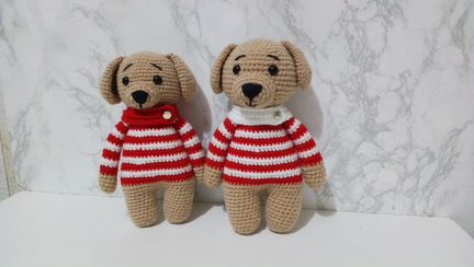 Новогодний подарок игрушка собака 19,21 см