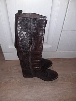 Сапоги зимние кожаные