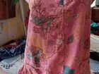 Платье розовое, лен р. 46-48