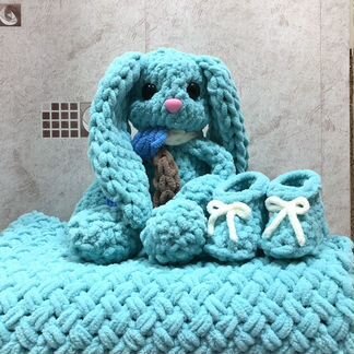 Пледы пинетки зайчики