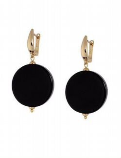 Серьги из чёрного оникса