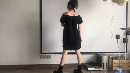 Чёрное платье облако Zara