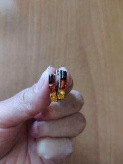 Серьги янтарные