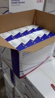 Виниловые перчатки размер L